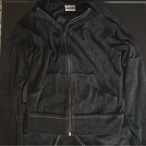 Black Velour Track Suit